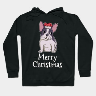 Merry Christmas Frenchie Santas Hat French Bulldog Hoodie